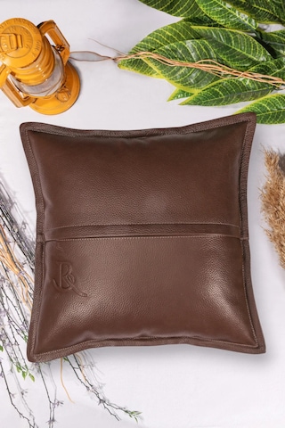 Premium Dekoratif Deri Kahverengi Kırlent Kılıfı/ev Ve Ofis Için Gerçek Deri 45x45cm Kırlent Kılıfı Kahverengi