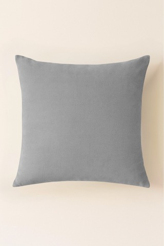Luna Serisi Kadife Dokulu Kırlent Kılıfı 45 X 45 Cm - Açık Gri