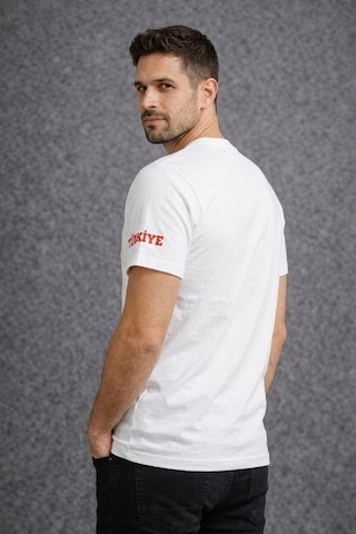 Novalisse Erkek Türkiye Baskılı Tişört 2026 Dünya Kupası Taraftar Forma T-shirt - Beyaz Çoklu Renk