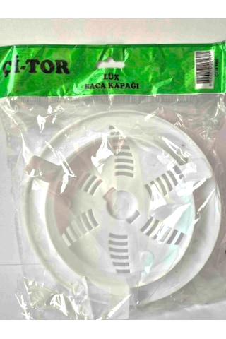 Çi-tor Lüx Baca Kapağı Beyaz Plastik Yuvarlak Havalandırma Kapağı