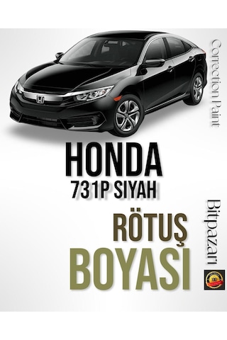 Honda 731p Siyah - Profesyonel Rötüş Boyası - Crv, Civic, Jazz, Accord, Cr-z , Hr-v