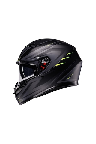Agv K3 Mplk Syth Kapalı Kask Mat Siyah Sarı