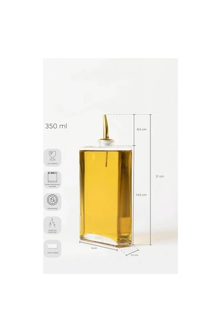 Perotti Molivet 3'lü Gold Kapak Cam Yağdanlık Sosluk Sirkelik 350-500-750 Ml Çok Renkli