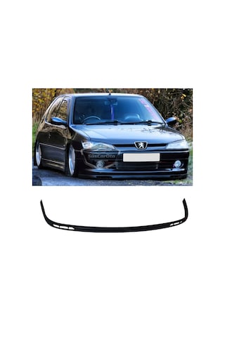 Peugeot 306 1993-2002 Uyumlu Üniversal Laguna Lip Esnek Ön Lip 2 Parça Tampon Altı Dil Karlık Ön Ek 00 Şüscaroto Aksesuar