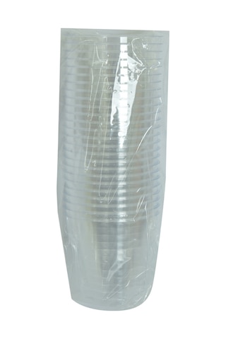 Lokman Avm Lüks Kristal Bardak Sert Plastik Çay Kahve Su Otomat Bardağı 180 ML 25'li 1 Paket