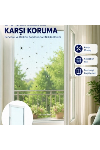 Pencere Ve Balkon İçin Tek Kanatlı Kolay Takılan Sineklik