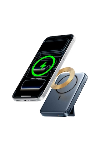Vention 10000mah 45w Qi2.2 Magsafe Uyumlu Powerbank Katlanabilir Stantlı Ve Hızlı Şarjlı Yıldız Grisi Gri