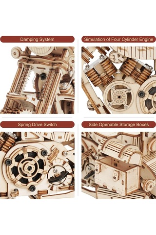 Robotime ROKR Cruiser Motosiklet 3D Ahşap Puzzle LK504