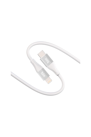 Bix BXSC1CL 60 W Type-C Lightning Silikon Şarj Data Kablosu Beyaz