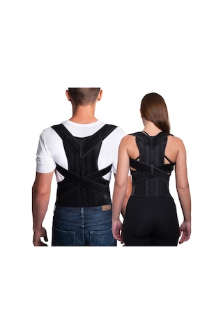 Unisex Siyah Kamburluk Önleyici Dik Durma Korse