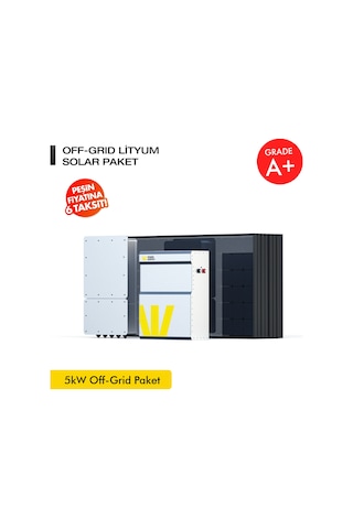 Werer Energy   5kW Off-Grid Solar Paket - LiFePO4 Batarya/Inverter/Solar Panel