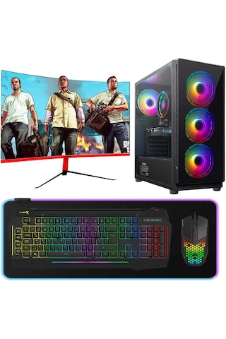 Turbox TX3976 i7-4770 16 GB 512 GB Nvme 4 GB GTX750Ti 27"Free Dos Curved Masaüstü Oyuncu Bilgisayarı