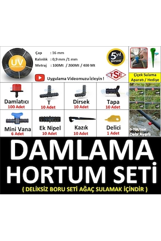 Mgf Damla Sulama Sistemi Hortumu Borusu Ve Ek Parçaları 16 MM