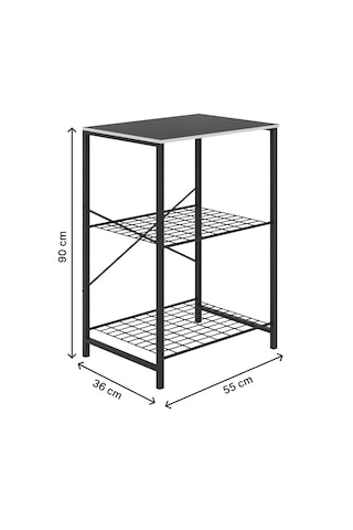 Çok Amaçlı Mutfak Rafı Bangosu Masa Dar Beyaz 1443