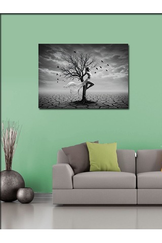 Kanvas Tablo Yalnızlık Ve Ağaç 50cmx70cm