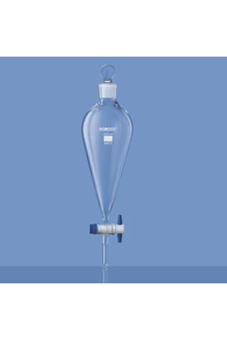 Ayırma Hunisi 250 Ml - Teflon Musluk - Cam Tıpalı - Borosilikat