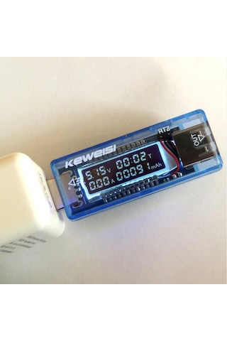 Keweisi Usb Tester Akım Ölçer Voltmetre Ampermetre