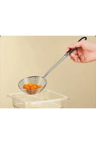 Wezone Büyük Boy Siyah 10cm Çelik Filtre Kaşık -火锅 Ve İçeceklerde Filtreleme, Damakları Kopartma, Akıtma İşlevi Diğer