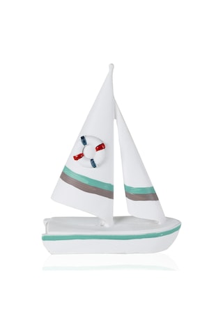 The Mia Marin Çift Yelkenli Kırmızı Mavi Can Simitli 24 Cm