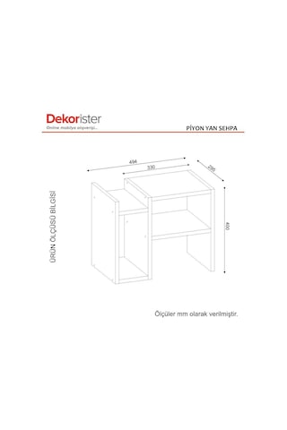 Dekorister Piyon Yan Sehpa Beyaz