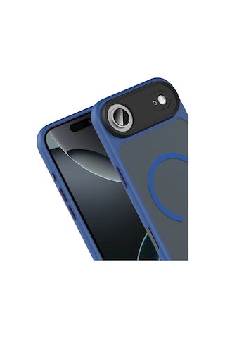 Joko - 237 - Apple Apple iPhone Uyumlu 17 Air Megane Magsafe Kapak - Glblseme - - Lacivert
