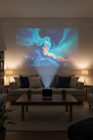 Hy320 Mini Akıllı Led Projeksiyon Kablosuz Ekran Yansıtma Hdmı & Usb Taşınabilir Sinema