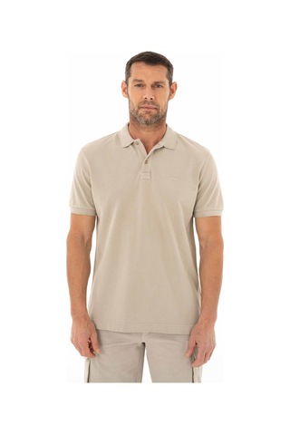 AR-MA Arma Erkek % 100 Pamuk Regular Fit Parça Boyama Polo Yaka T-shirt Y25374376001 Gri-bej G8 Gri