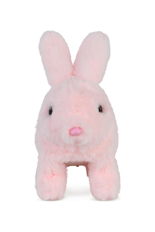 Vardem Sesli Hareketli Pelüş Evcil Tavşan - Pembe
