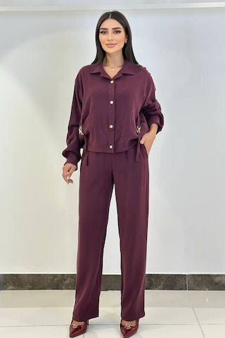 Fever Beli Lastikli Likralı Kadın Pantolon 352112009 Mürdüm
