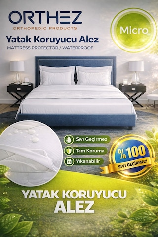 Yatak Koruyucu Alez Beyaz