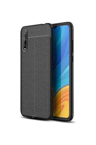 Huawei P Smart S Y8p Kılıf Zore Niss Silikon Kapak Siyah