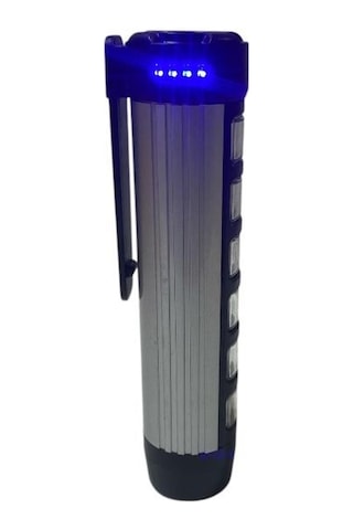 15 Cm Usb Şarjlı El Feneri 1687 Gri