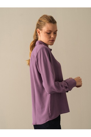 Xint Mor Oversize Vatkalı Gömlek 750978
