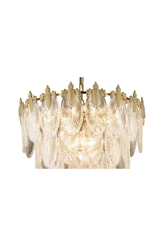 Lampaluce Antico Salon Klasik Sarkıt Avize 15'Li Sarı 60Cm