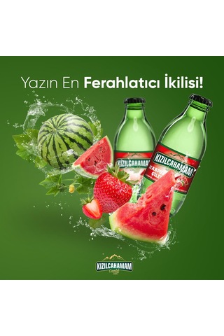 Kızılcahamam Çamlık Karpuz Çilek Aromalı Maden Suyu 200 Ml X 24 Adet