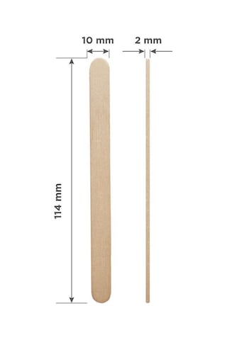 Staleks Ahşap Wax Sir Ağda Spatulası İnce 100lü