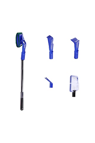 Youmex Akvaryum Temizlik Aleti Seti 5'li: Ağ, Tırpan, Fırça, Alje Tarayıcı Ve Çim Kırpıcı - Plastik Malzeme