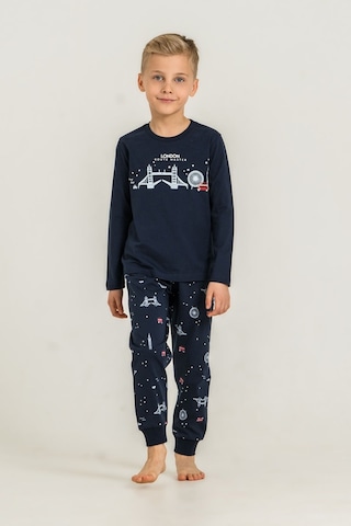 Minipomes 9-14 Yaş Erkek Çocuk Şehir Kaşifi Süprem Pijama Takım Siyah