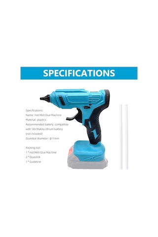 Pazly Kablosuz Taşınabilir Sıcak Yapıştırma Tabancası - Dıy El Sanatları Ve Hızlı Tamiratlar İçin 11mm Yapıştırıcı Çubuk Uyumlu