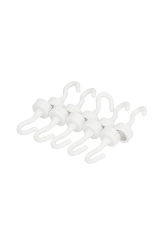 Yifomall Beyaz Abs Manyetik Kanca Seti - Buzdolabı Ve Mikrodalga İçin 11 Lb Taşıma Kapasiteli, 10'lu Paket Diğer