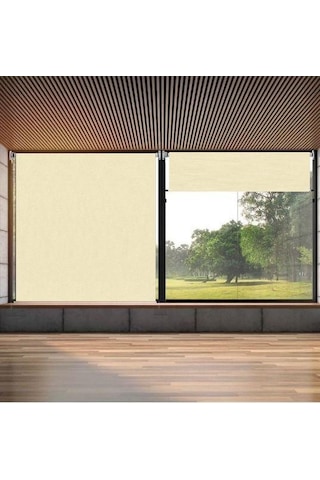 Balkon Stor Perde Mekanizmalı-su Geçirmez 300 X 210 Krem