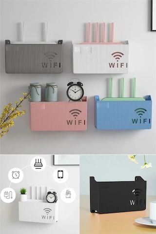 Siyah Pleksi Wifi Kutusu Duvar Asılabilir Sigorta Ve Modem Saklama Kutusu 25x15x6 Cm Diğer