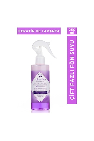 Volkan Ates Natural & Beauty Keratin Ve Lavanta Yağlı Çift Fazlı Fön Suyu 250 Ml