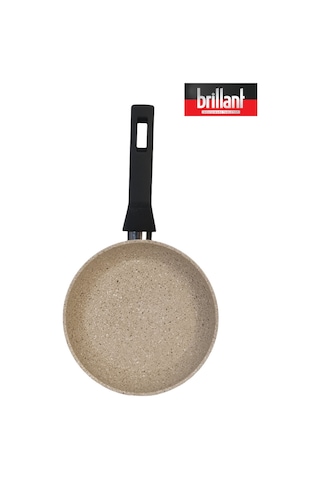 Brillant Lüks Granit 18 Cm Tava Yanmaz Yapışmaz Tava Krem