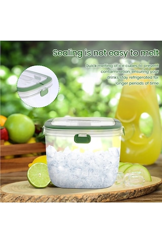 Jialan Buz Kovası Kapaklı Ve Tong Mühürlü Buz Kovası Konteyner Yeşil