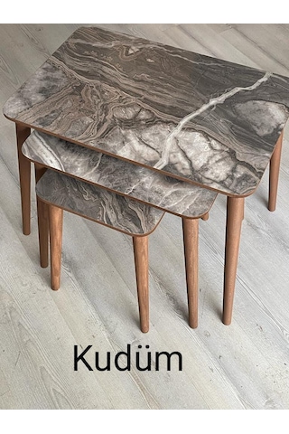 Modern Ahşap Zigon Sehpa Takımı Kudüm Modern Ahşap Zigon Sehpa Takımı Kudüm