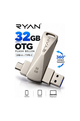32 Gb Otg Flash Bellek Type C Otg Flash Usb Data Bellek