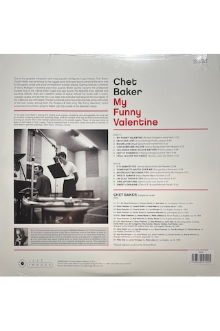 Chet Baker My Funny Valentine 180 Gr. Audiophille Baskı Lp Plak
