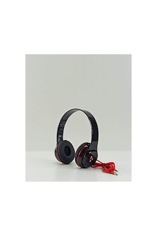 Siyah Kulak Üstü Portatif Katlanır Stereo Kulaklık Standart