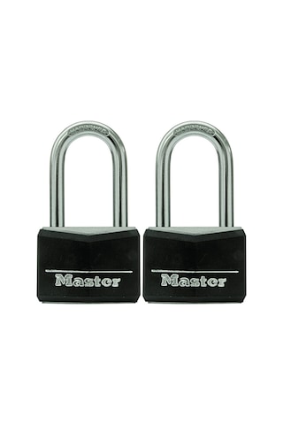 Master Lock 141tlf Kaplamalı Alüminyum Asma Kilit Anahtarlı, 2'li Paket Anahtarlı